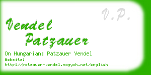 vendel patzauer business card